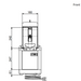 Crathco Model No. SP1 slush and cold cream dispenser front dimensions