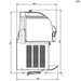 I PRO 2E w LIGHT slushie machine dimensions side view