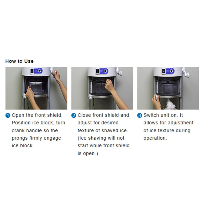 Hatsuyuki HB 600A Block Ice Shaver Usage