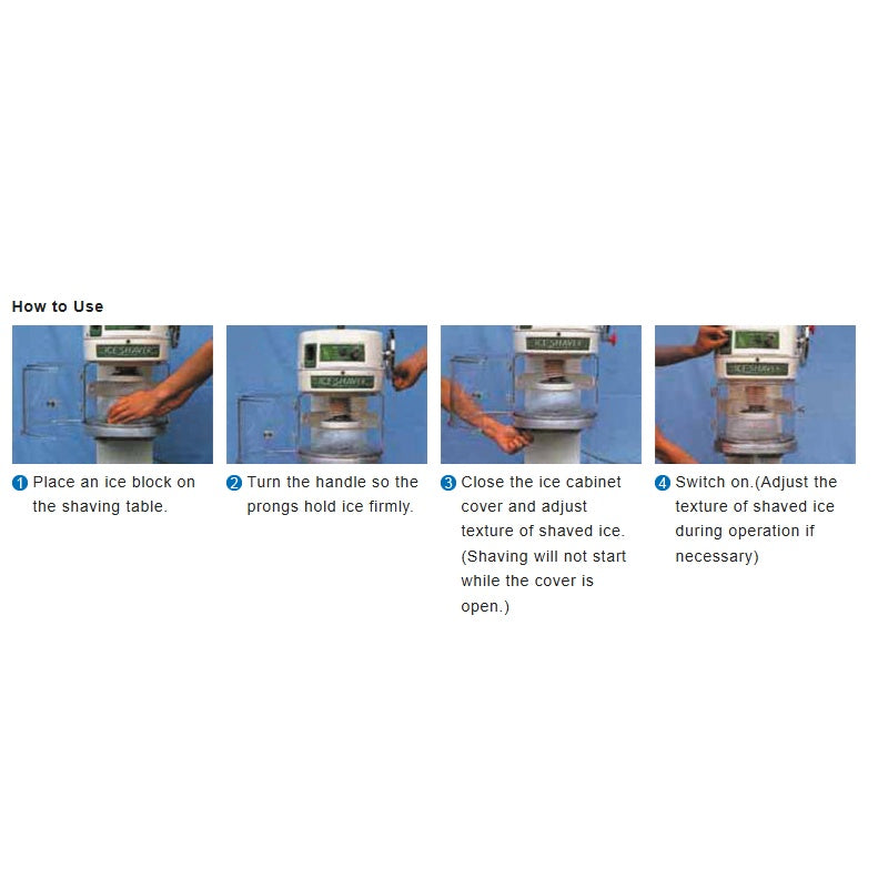 Hatsuyuki HF 500E Block Ice Shaver Usage