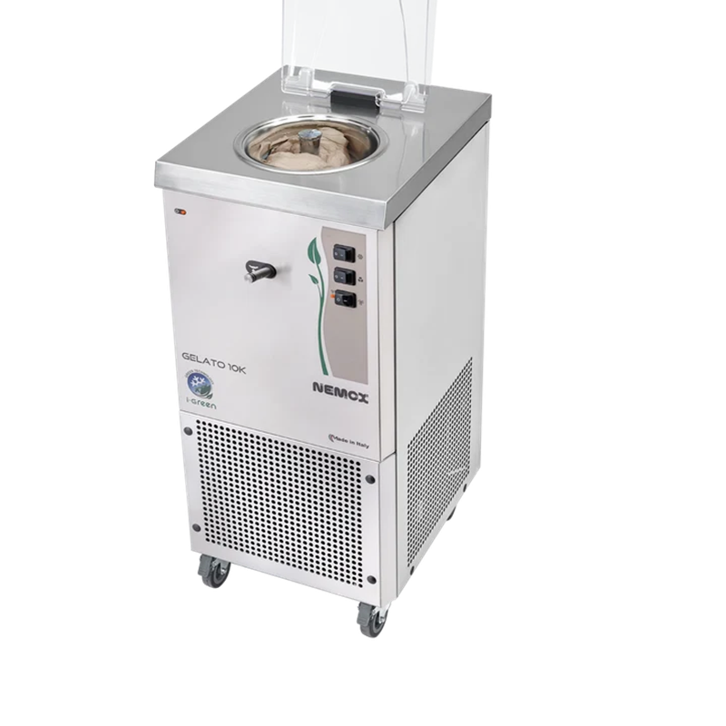 NEMOX Gelato 10K I Green ice cream machine open lid