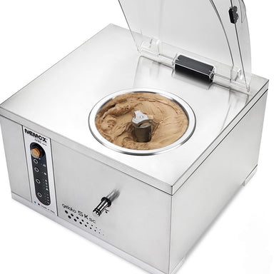 NEMOX Gelato 5K SC crea ice cream machine top view with ice cream