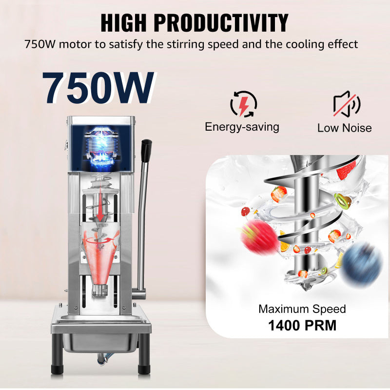 VEVOR Fro Yo Blending Machine 750W productivity