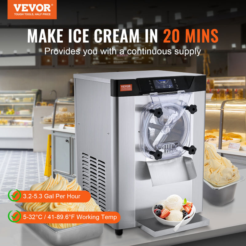 VEVOR Hard Serve Ice Cream Machine 20 mins