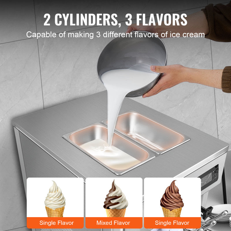 VEVOR soft serve ice-cream-maker-18 28 3 flavors