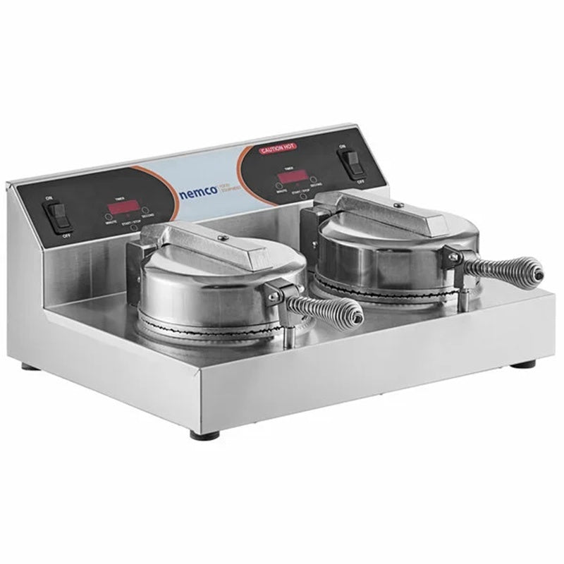 Nemco 7030A-2 commercial dual waffle cone baker - closed view