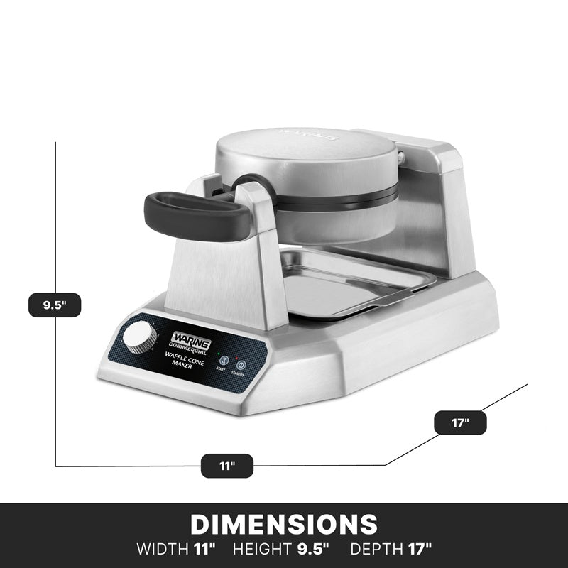 Waring WWCM180 single waffle cone maker dimensions