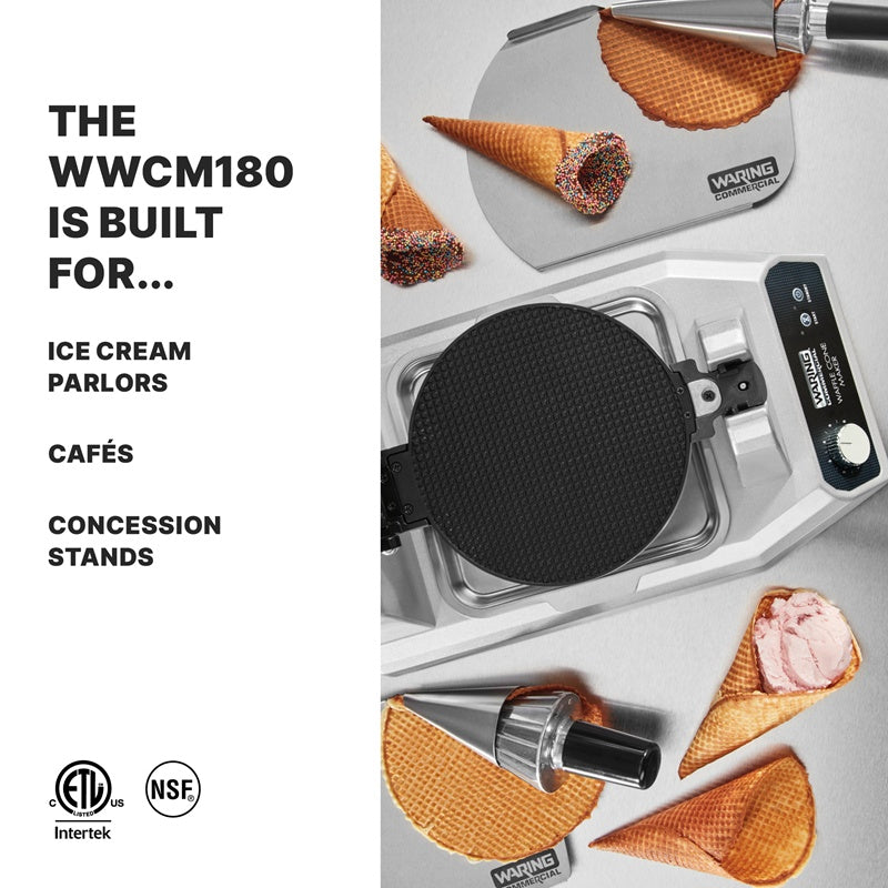 Waring WWCM180 waffle cone maker for ice cream shops and cafes