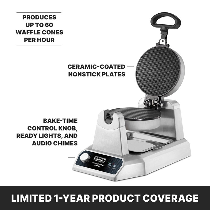 Waring WWCM180 waffle cone maker limited one-year warranty